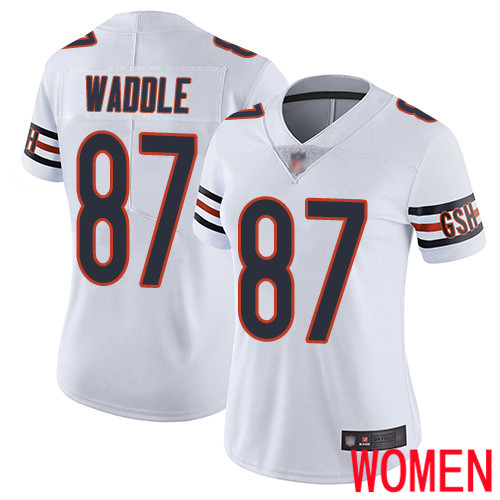 Chicago Bears Limited White Women Tom Waddle Road Jersey NFL Football 87 Vapor Untouchable